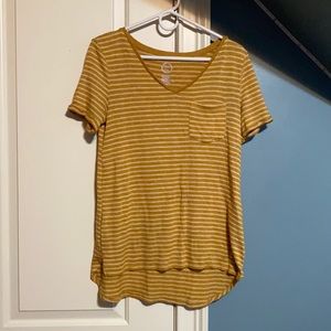 Gold and Cream Striped T-Shirt